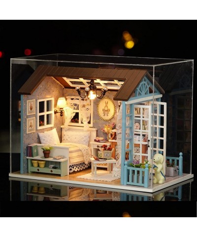 DIY Miniature Dollhouse Kit Realistic Mini 3D Wooden Mini Doll House Room with Furniture LED Lights Christmas Decoration Birt...