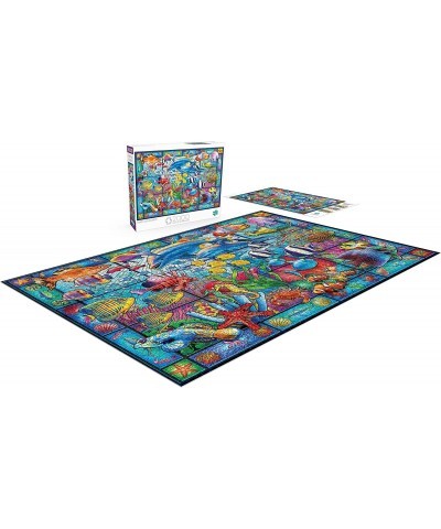 Stained Glass Aquarium - 2000 Piece Jigsaw Puzzle White $31.54 Jigsaw Puzzles