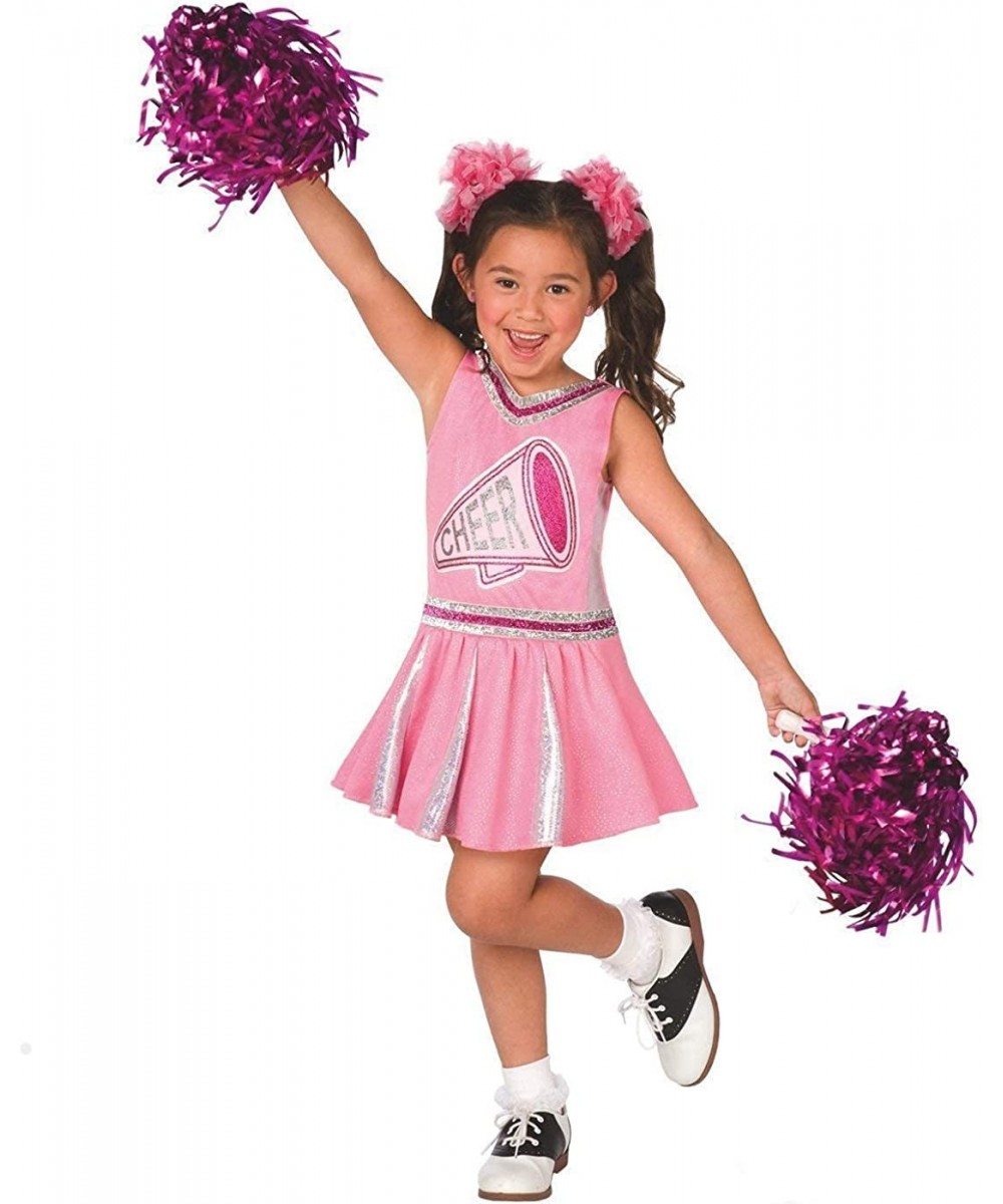 Kids Cheerleader Costume For Girls Cute Pink Cheer Uniform Outfit Halloween Costumes For Girls $41.32 Kids' Costumes