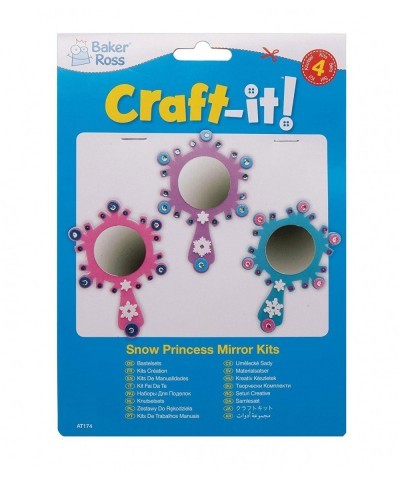 Snow Princess Mirror Kits Arts and Crafts for Kids (Pack of 4) Assorted (AT174) $16.96 Craft Kits