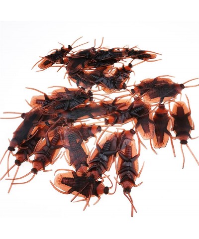 100 PCS Prank Fake Roaches Toys Simulation Fake Rubber Cockroach Roach Bug Roaches Toy Prank Funny Trick Joke Toys Plastic Bu...