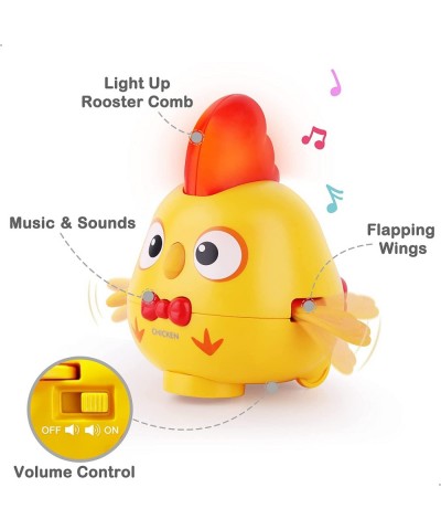 Baby Musical Chicken W/ Matching Egg Toys Boy Girl Educational Learning Color Shape Sorter Game Egg Interactive Montesorri Bi...