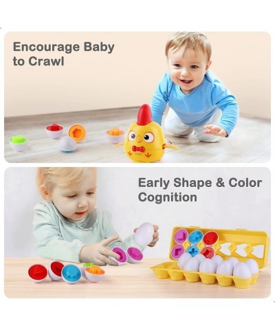 Baby Musical Chicken W/ Matching Egg Toys Boy Girl Educational Learning Color Shape Sorter Game Egg Interactive Montesorri Bi...