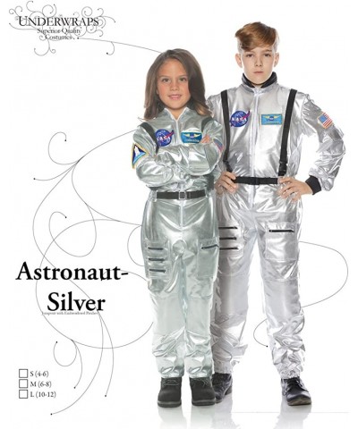 Astronaut Silver Child Space Explorer Costume $45.44 Kids' Costumes