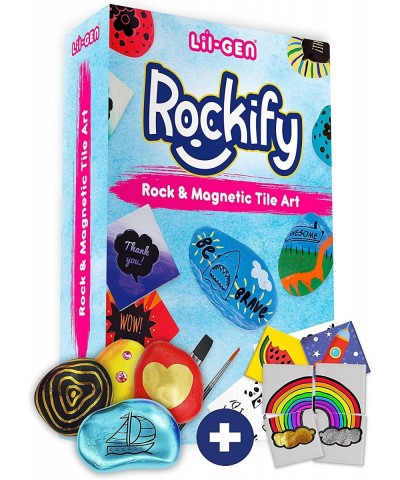 Li'l Gen Rock Painting Kit for Kids and Mini Ceramic Tile Painting Kit - Arts and Crafts for Kids Ages 6-12 - DIY Craft Kits ...