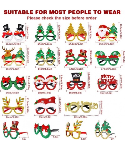 15 Pcs Christmas Glasses Frame Holiday Party Eyeglasses Frames Christmas Decoration Christmas Photo Props Eyewear Christmas P...