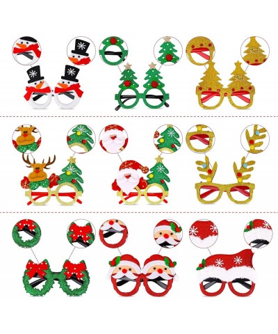 15 Pcs Christmas Glasses Frame Holiday Party Eyeglasses Frames Christmas Decoration Christmas Photo Props Eyewear Christmas P...