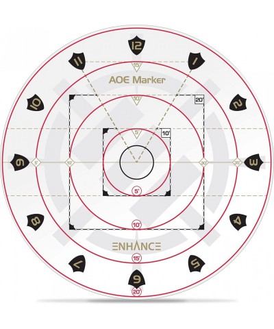 Spell AOE Damage Marker for Tabletop RPG Games - D&D Area of Effect Template Quickly Determines Spell Effects on 1" Grid Batt...