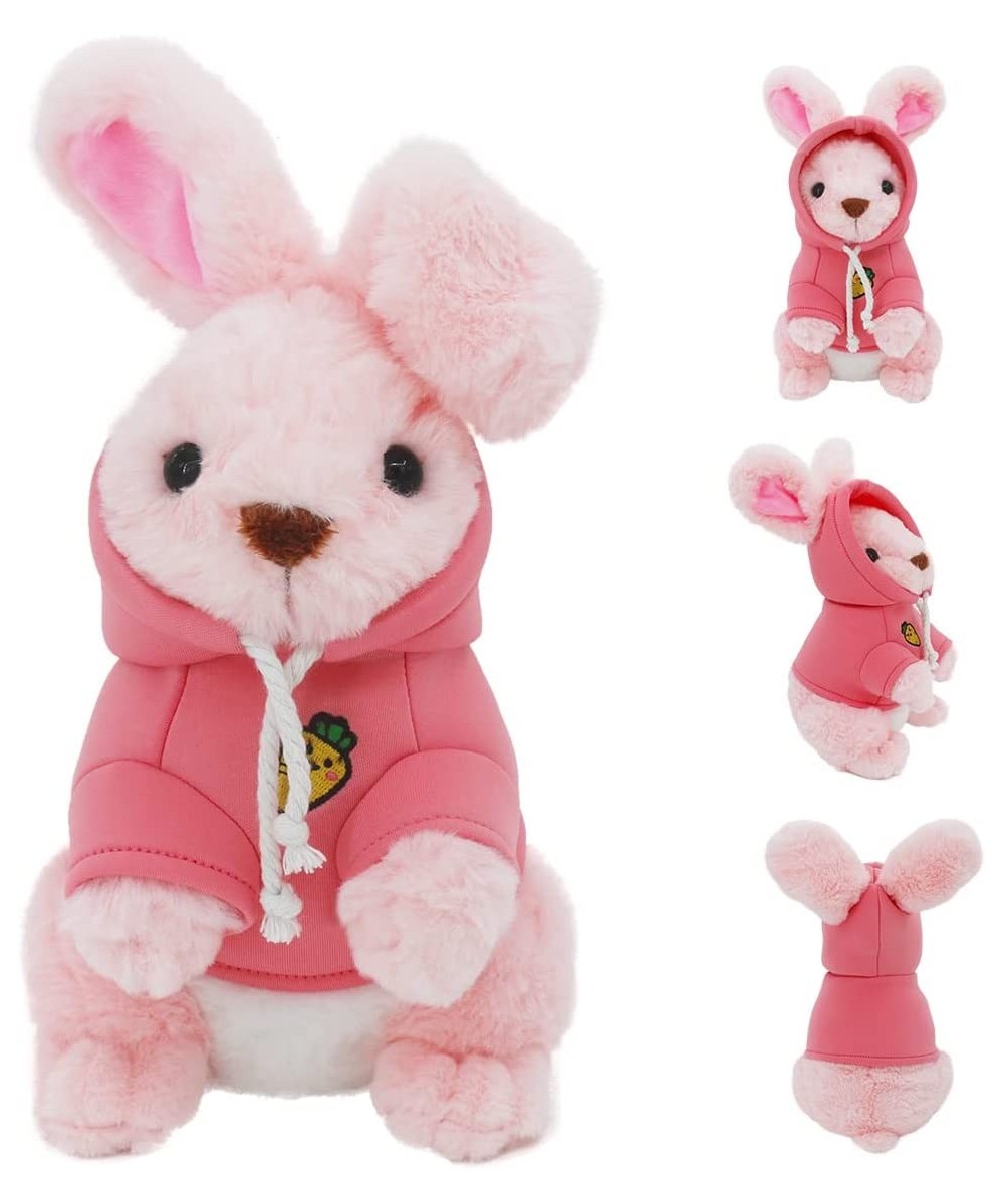 Bunny Stuffed Animal 13.8 Inch Height Weighted Plush Hoodie Rabbit Toy Exclusive Easter Gift Huggable Baby Plushible for Kids...