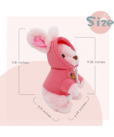 Bunny Stuffed Animal 13.8 Inch Height Weighted Plush Hoodie Rabbit Toy Exclusive Easter Gift Huggable Baby Plushible for Kids...