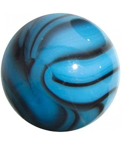 Large 2" (50mm) Dinosaur Egg Toe Breaker Blue on Blue Swirl Glass Marble w/Stand $18.15 Dice & Marble Games