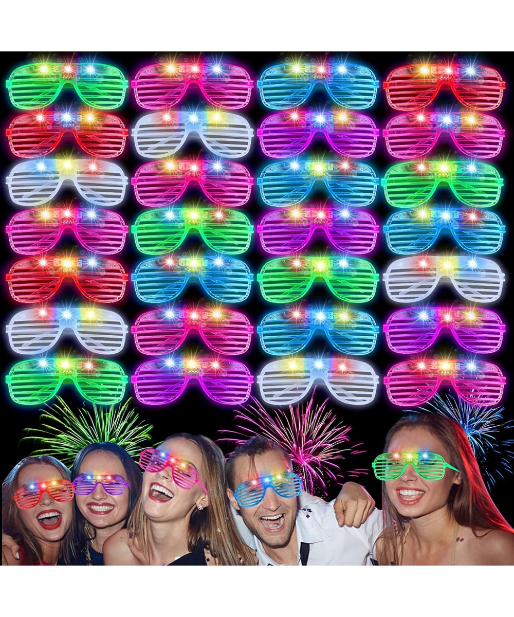 50PCS Led Light Up Glasses 6 Colors Glow Party Favors LED Neon Glow Glasses Glow in The Dark Party Supplies Led Glasses Rave ...