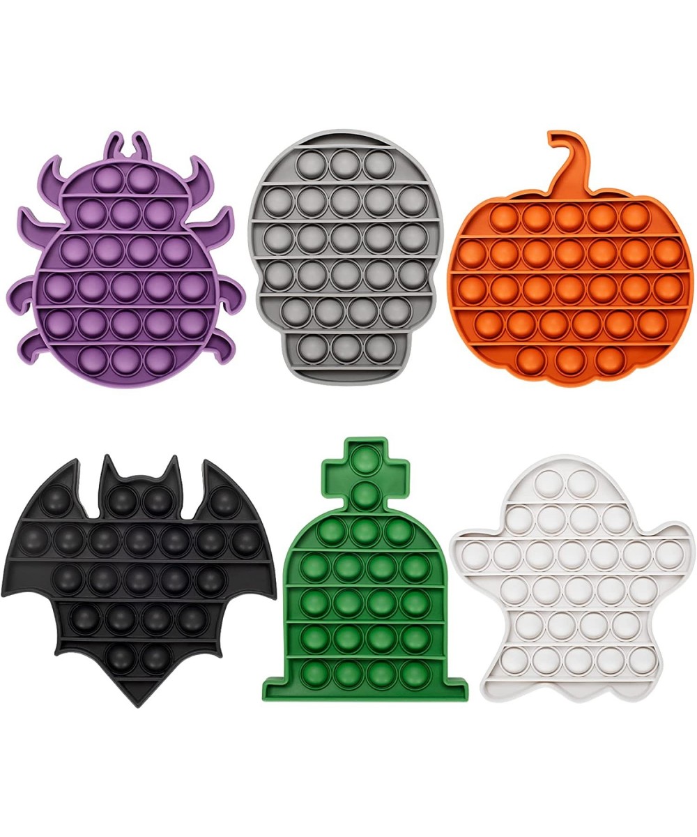 6 Pack Halloween Sensory Gift Toys Push It Bubble Stress Relief Toys for Kids Girls Boys Halloween Party Favors Treat Bags Tr...