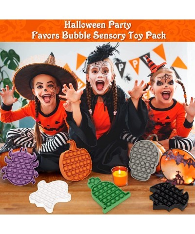 6 Pack Halloween Sensory Gift Toys Push It Bubble Stress Relief Toys for Kids Girls Boys Halloween Party Favors Treat Bags Tr...