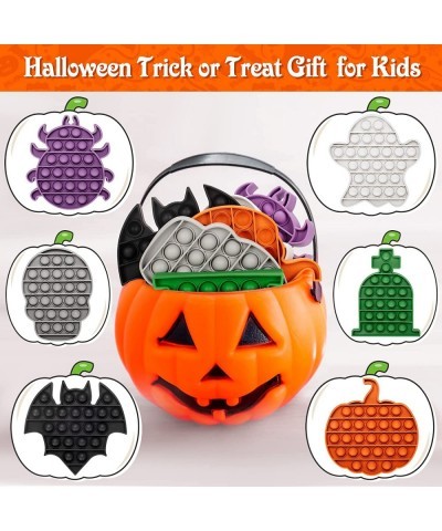 6 Pack Halloween Sensory Gift Toys Push It Bubble Stress Relief Toys for Kids Girls Boys Halloween Party Favors Treat Bags Tr...