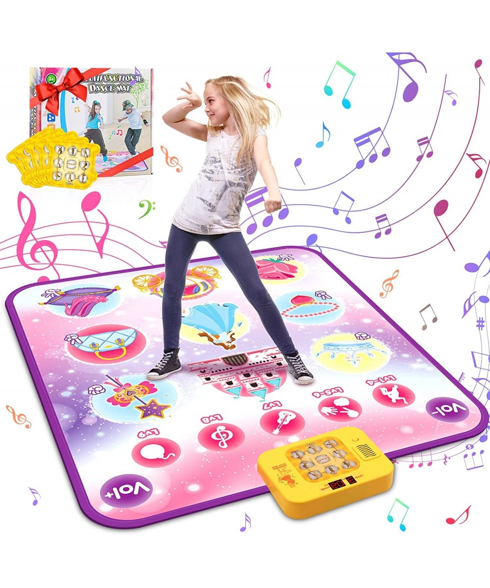 Electronic Dance Mats for Kids Ages 3-12 Princess Castle Themed Dance Play Mat Dance Pad Music Games with 9 Challenge Levels ...