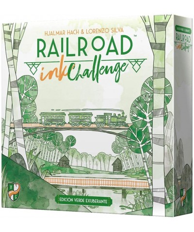 Railroad Ink Challenge: Lush Green Edition - Roll Dice and Draw Railways and Routes Goal Cards to Expand Your Rail Map - Expa...