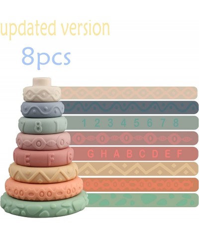 8 Pcs Stacking Rings Soft Toys for Babies 6 Months and up Old Girls Boys - Toddlers Sensory Educational Montessori Baby Block...