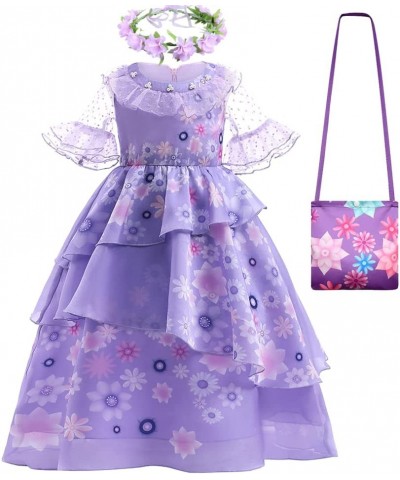 Isabella Encanto Costume Princess Dress for Girls 3T-12Y Kids Dress Up Clothes Birthday Party Halloween with Bag Diadema $37....