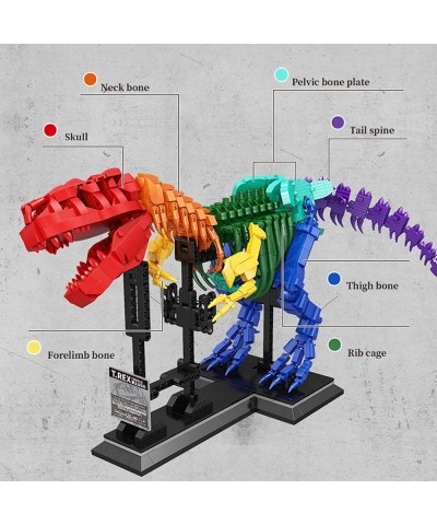 Rainbow Dinosaur Fossils Building Blocks Toys Ideas Jurassic Dinosaur Toys Construction Set to Build Dinosaur Education Toys ...