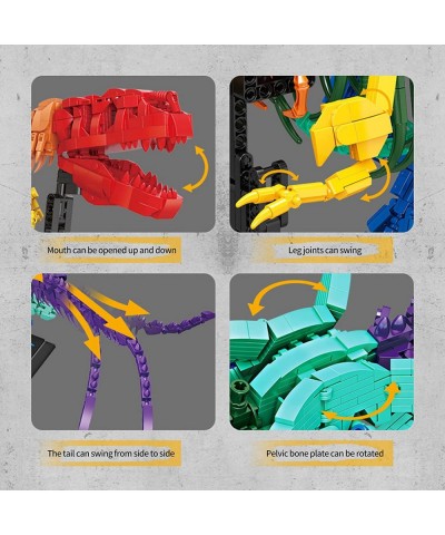 Rainbow Dinosaur Fossils Building Blocks Toys Ideas Jurassic Dinosaur Toys Construction Set to Build Dinosaur Education Toys ...