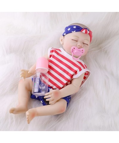 Reborn Baby Dolls Silicone Full Body Realistic 18 Inch Lifelike Soft Vinyl Girl Dolls with Kitten Cat Toy Birthday Gifts for ...