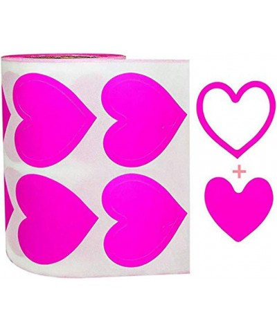 3-Way Pink Love Heart Stickers Removable Perforated Self Adhesive Hearts Shape Labels - Art & Craft Projects - Sticker-Bombin...