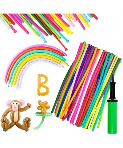 150Pcs Long Balloons Kit with Pump 260Q Twisting Animal Magic Balloons Thickening Latex Skinny Balloons for Shape Assorted Co...