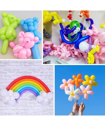 150Pcs Long Balloons Kit with Pump 260Q Twisting Animal Magic Balloons Thickening Latex Skinny Balloons for Shape Assorted Co...