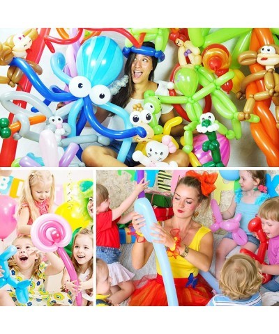 150Pcs Long Balloons Kit with Pump 260Q Twisting Animal Magic Balloons Thickening Latex Skinny Balloons for Shape Assorted Co...