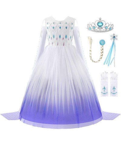 Girls Princess Dress Snow Party Halloween Costume with Accessories $50.23 Kids' Costumes