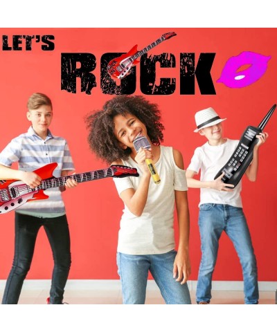 Inflatable Guitar Set Music Instruments Props Include Inflatable Rock Star Guitar Microphones Mobile Phones and Boombox for 8...