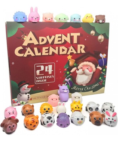 Super Cute Animal Toys for Toddler & Kids Advent Calendar 2022 24 Surprises Christmas Countdown Squishies Toys&Animal Pull Ba...