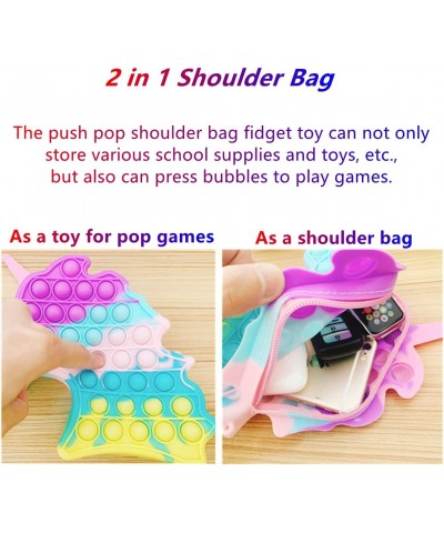 Pop Push Shoulder Bag Fidget Toys Rainbow Color Pop Purse Bags Push Pop Bubble Fidget Toys to Relieve Stress & Anxiety School...