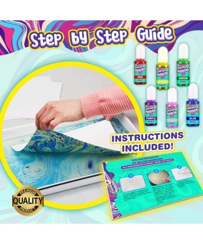 Marbling Arts and Crafts Supplies - Spin Art DIY Marble Painting Kits Stem Toys Gifts Set Kids Adults Girls Boys Tweens with ...