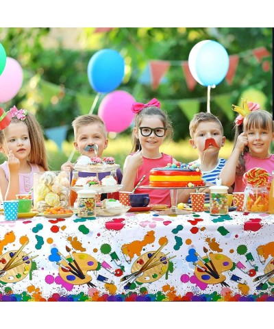 3Pcs Art Paint Party Tablecloths Disposable Art Plastic Table Cover for Boys & Girls Art Painting Them Birthday Party Supplie...