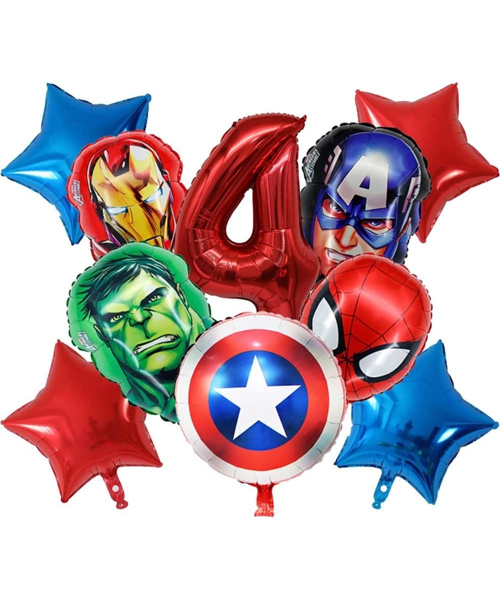 10PCS superhero balloons children's superhero theme 4th birthday party decorations $24.04 Kids' Party Decorations