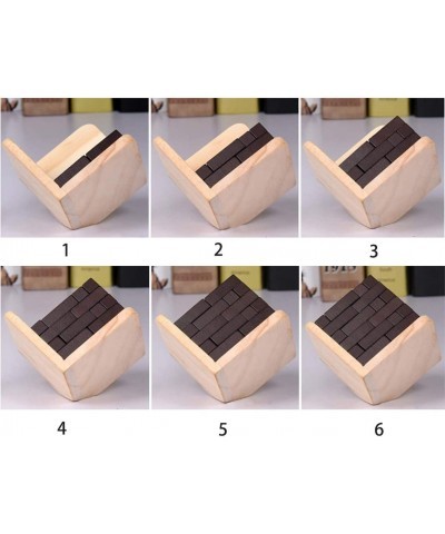 Wooden Brain Teaser Puzzle Cube Wooden Puzzles T-Shaped Jigsaw Logic Puzzle Educational Toy for Kids and Adults (Wine) $18.95...