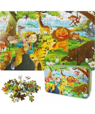 60 Pieces Animal Puzzles Kids Ages 3-5 Wooden Jigsaw Puzzles Montessori Puzzle for Toddler Educational Puzzles Gift for Girls...