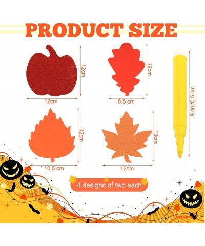 344 Pcs Fall Maple Leaf Stickers Foam Pumpkin Craft Kit Art Crafts Set DIY Thanksgiving Decorations for Kids Boys Girls Hallo...