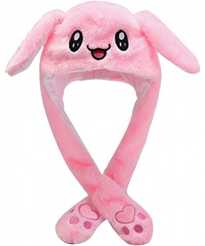 Cute Bunny Hat with Moving Ears for Adults Kids Pinch Ear to Jump Kawaii Plush Rabbit Hat Cap for Party Cosplay $21.41 Kids' ...