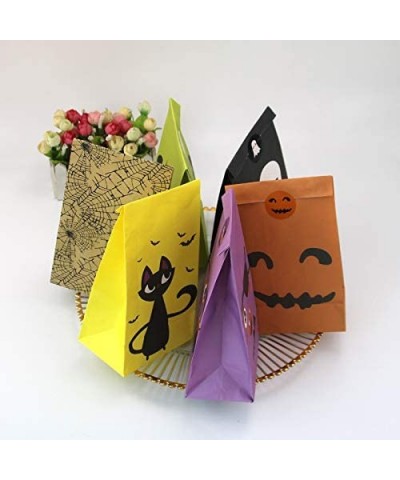 30 Pcs Halloween Treat Bags with Stickers 6 Styles Halloween Candy Bags for Reusable Trick or Treat Halloween Party Favor Bag...