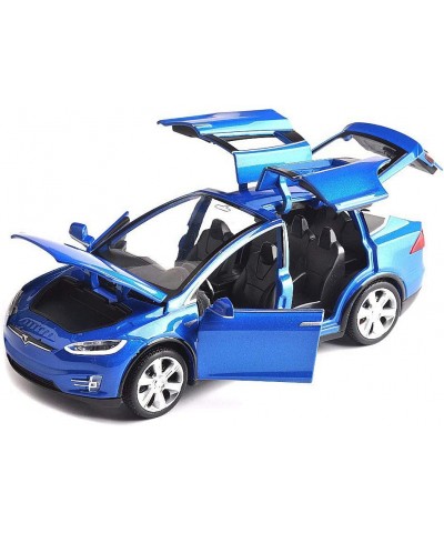 Car Model X 1:32 Scale Alloy diecast Pull Back Electronic Toys with Lights and Music Mini Vehicles Toys for Kids Gift (Blue) ...