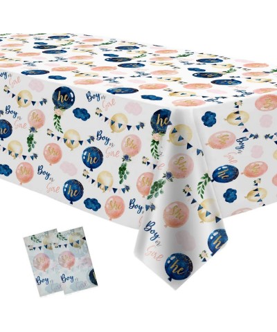 Gender Reveal Tablecloth - Disposable Boy or Girl Gender Reveal Party Table Cover Supplies Navy Blue and Pink Gender Reveal T...