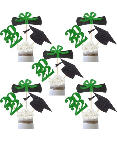 Glitter 2022 Graduation Party Centerpiece Sticks Green- Table Toppers for 2022 Graduation Party Decoration Party Supplies Set...