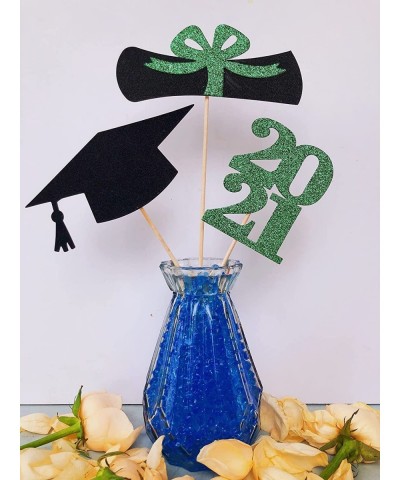 Glitter 2022 Graduation Party Centerpiece Sticks Green- Table Toppers for 2022 Graduation Party Decoration Party Supplies Set...