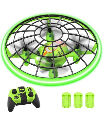 Drone Toys for Kids Cool Gifts for Boys and Girls Mini Drone with Green LED Light RC Drone with 3D Flips Headless Mode Altitu...