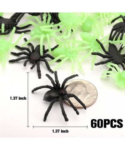 Laivomda 60 Pcs Plastic Spiders for Halloween Decorations & Party Decors Realistic Spiders Bulk Fake Spiders Halloween Prank ...