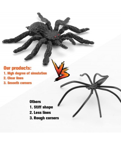 Laivomda 60 Pcs Plastic Spiders for Halloween Decorations & Party Decors Realistic Spiders Bulk Fake Spiders Halloween Prank ...