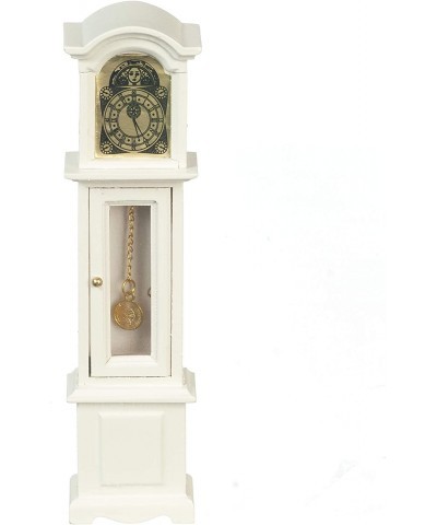 Dolls House White Grandfather Clock Miniature Wooden Hall Furniture 1:12 Scale $46.74 Dollhouse Accessories